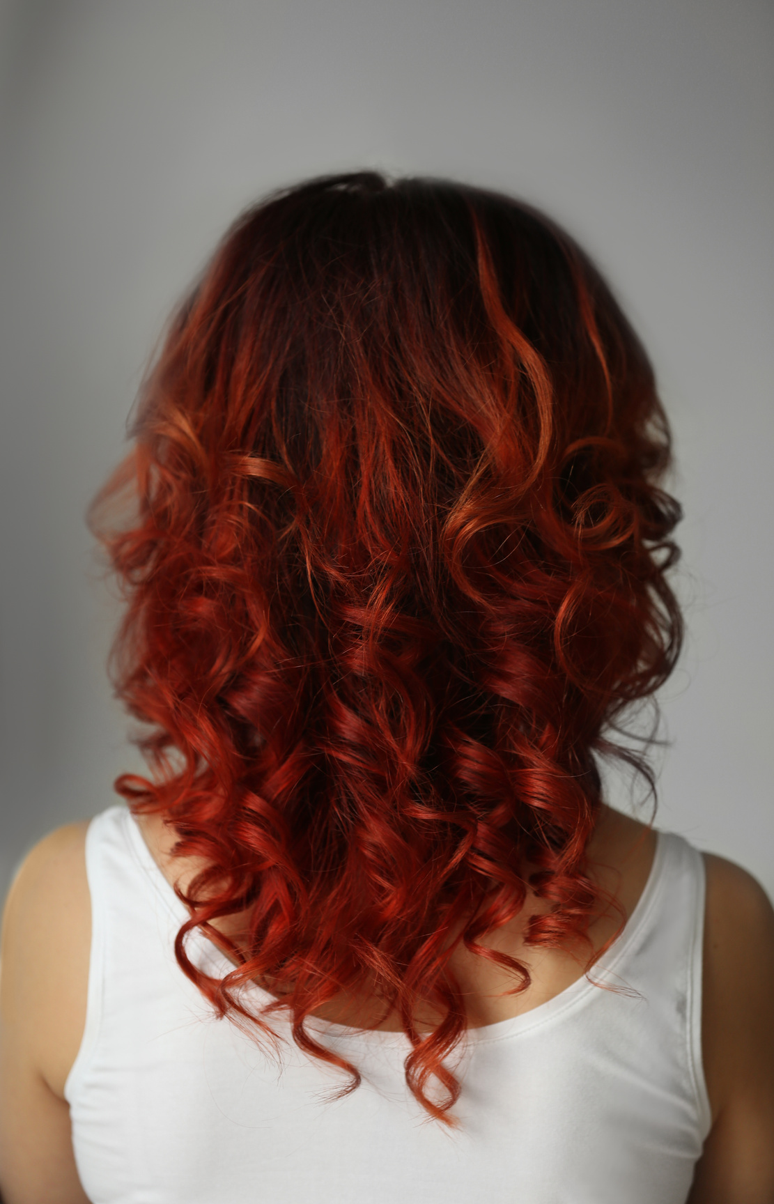 Young Woman with Dyed Curly Hair